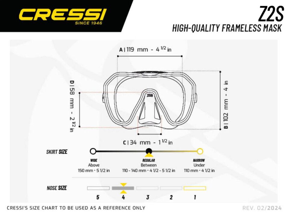 Cressi Z2S Dalış Maskesi BLUE METAL