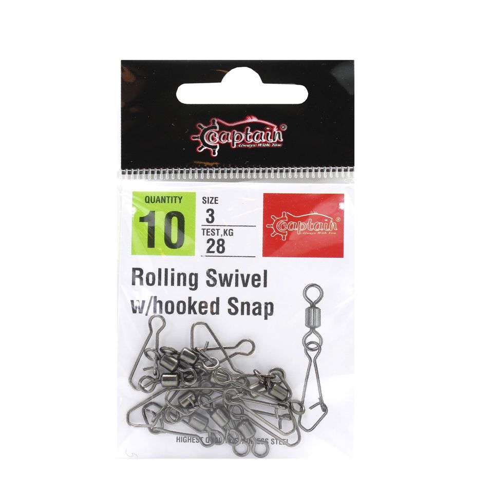 Captain 5031 Hoked Klips 10'lu Paket Black Nikel