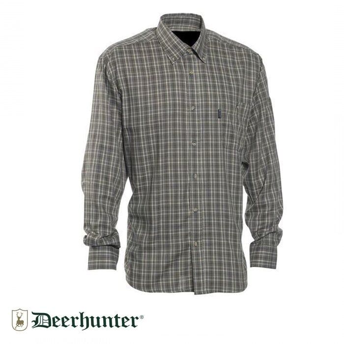 T. DEERHUNTER Waylon 399 Yeşil Kareli Uzun Kol Gömlek 41/42