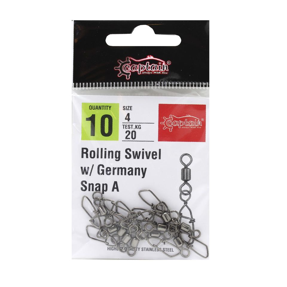 Captain 5036 Germany-A Klips 10'lu Paket Black Nikel