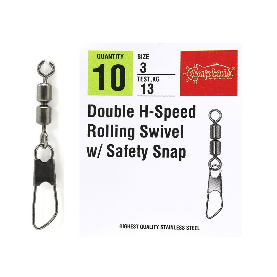 Captain 5037 Double Fırdöndülü Speed Klips 10'lu Paket Black Nikel