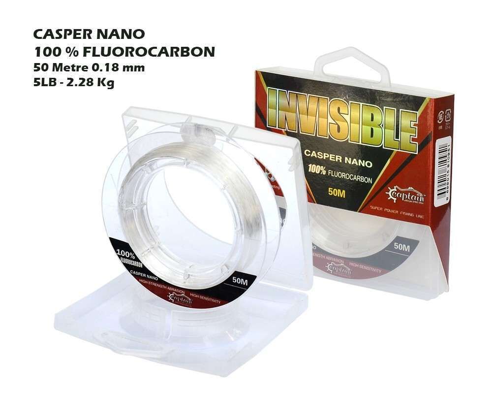 Captain Casper Nano %100 Fluoro Carbon Misina 50mt Standart - 0.35 MM
