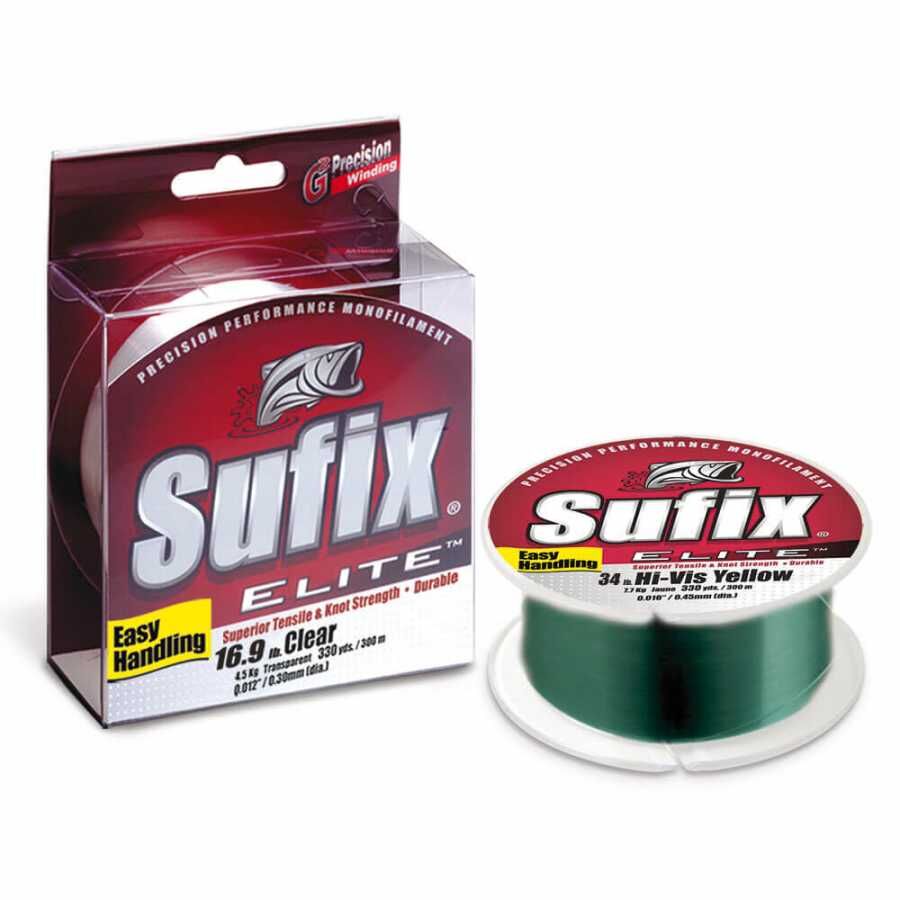 Sufix Elite Misina LOW VIS GREEN - 0.16MM - 300MT - 2.2KG