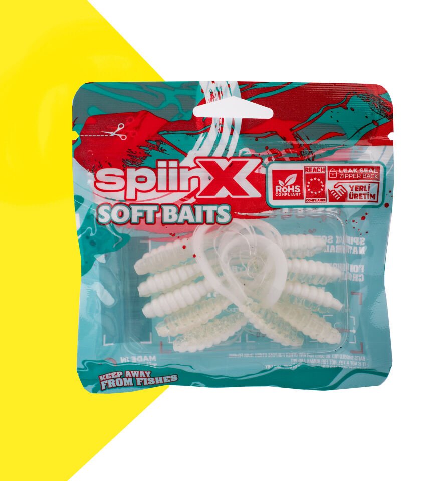 SPIINX CRAZY TAIL KUYRUK 7.5CM 10P CLEAR AND WHITE