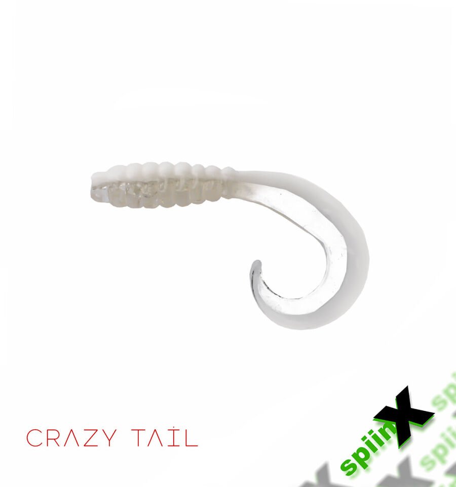 SPIINX CRAZY TAIL KUYRUK 7.5CM 10P CLEAR AND WHITE