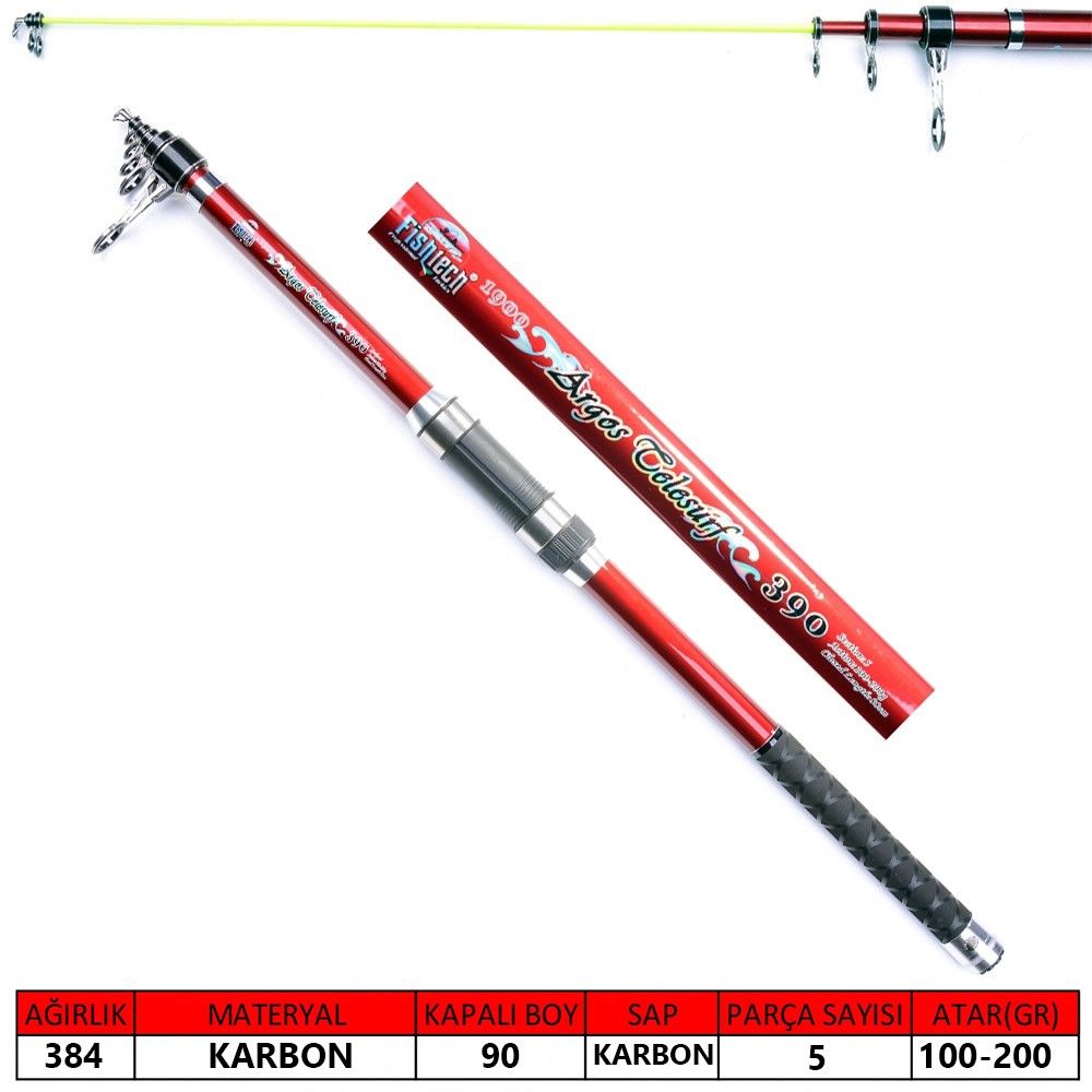 Captain 1900 Argos 390cm Tele Surf Kamış 125-250gr Atar