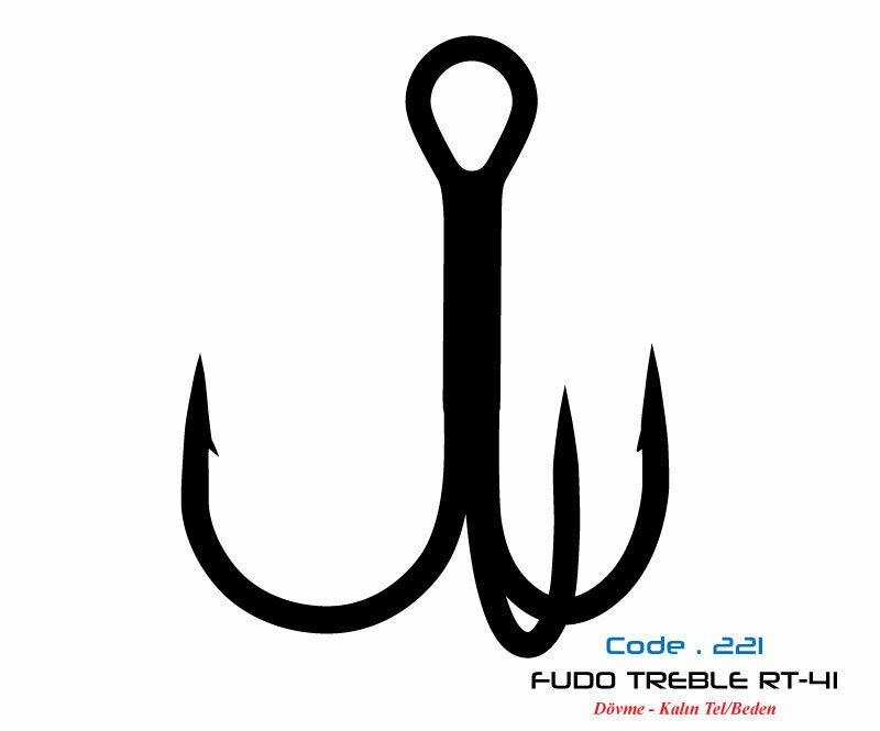 2211 FUDO TREBLE RT-41 #4 BLACK NIKEL 5P