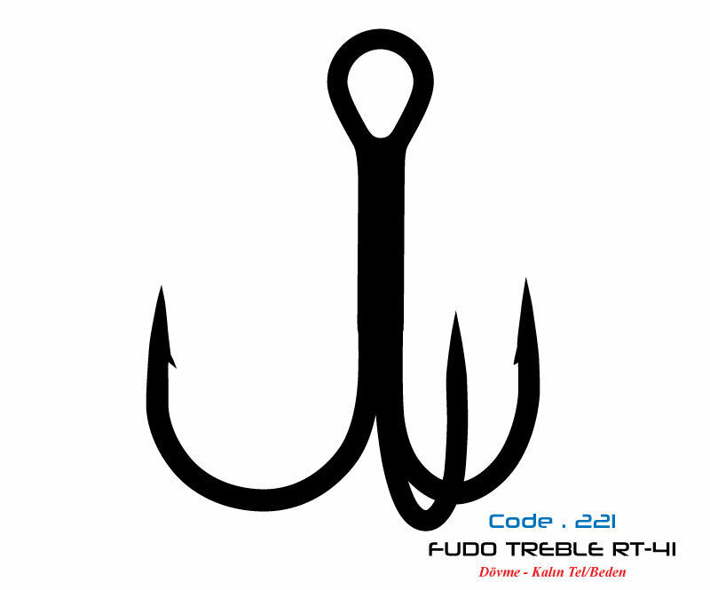 2211 FUDO TREBLE RT-41 #4 BLACK NIKEL 5P