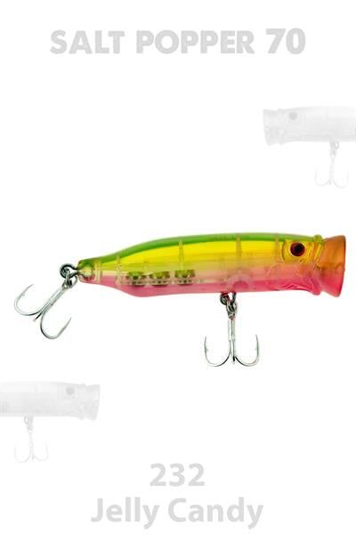 Fujin Salt Popper 70mm 9.5gr Su Üstü Maket Balık 232 Jelly Candy