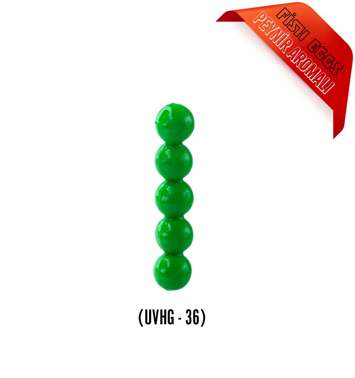 SPIINX FISH EGGS 10MM 25P CHEDDAR UV HOT GREEN 36 KUTULU