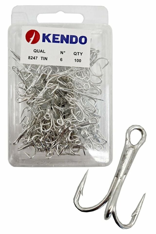 Kendo 8247 Tin O'Shaunessy Treble 100 Adet 3'lü Çarpma İğnesi