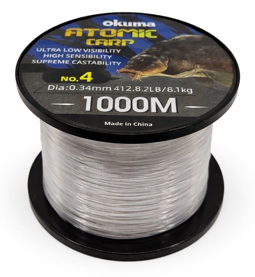 Okuma Atomic Carp Nylon Clear Color 1000m Misina