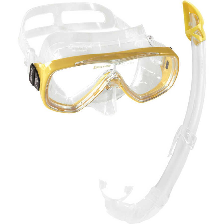Cressi Onda Maske Mexico Şnorkel Seti CLEAR-YELLOW