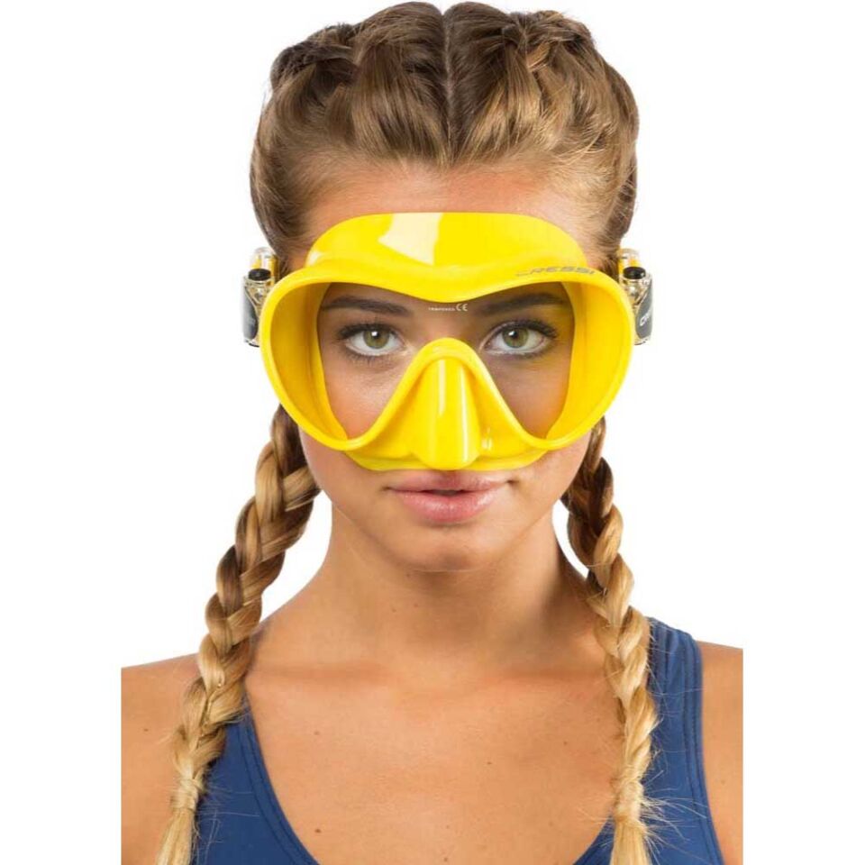 Cressi F1 Frameless Dalış Maskesi YETİŞKİN - YELLOW-YELLOW