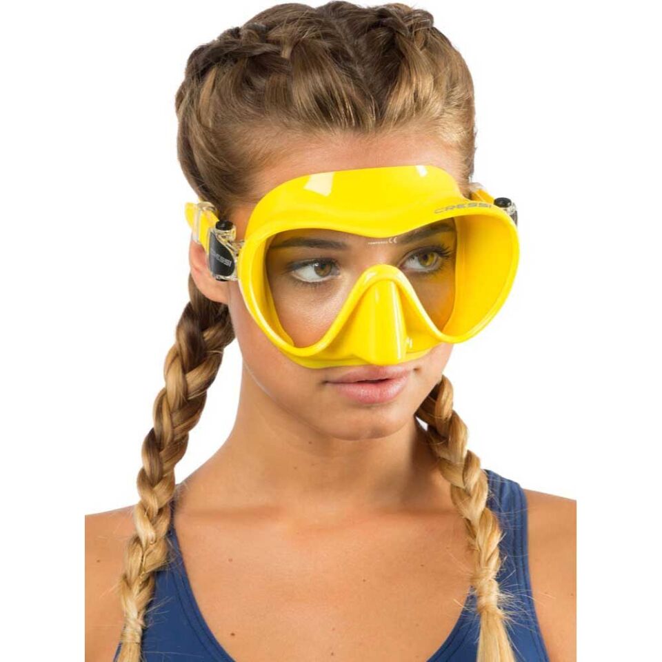 Cressi F1 Frameless Dalış Maskesi YETİŞKİN - YELLOW-YELLOW