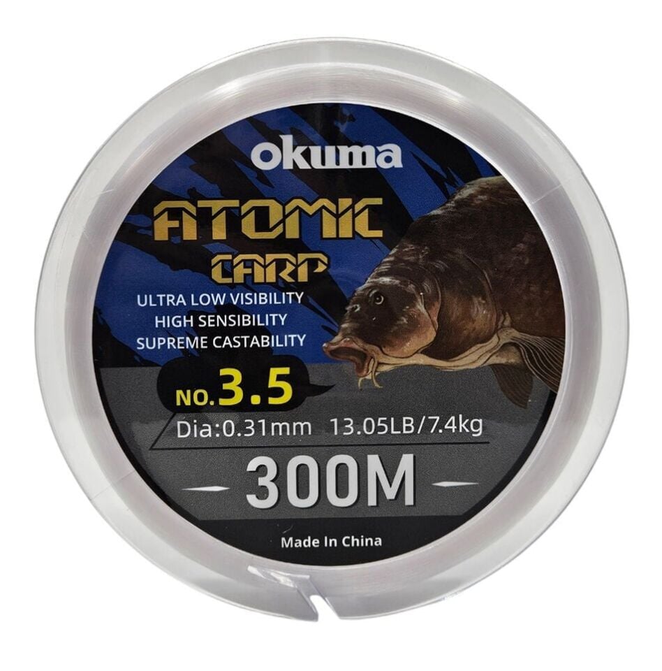 Okuma Atomic Carp Nylon Clear Color 300m Misina