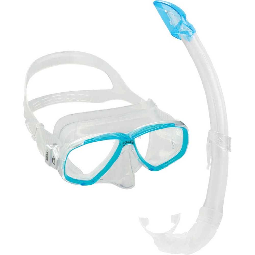 Cressi Perla Maske Mexico Şnorkel Seti CLEAR-AQUAMARINE