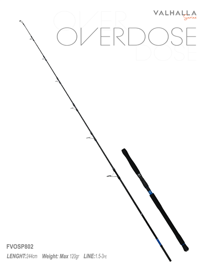 Fujin Valhalla Overdose 244cm max 120gr Popping Kamışı