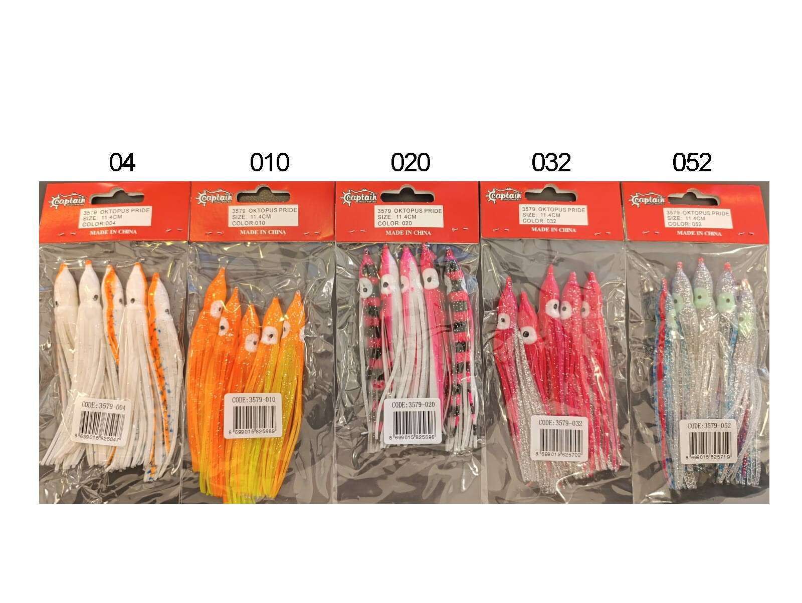 Mutant 3579 Octopus Pride 12cm Ahtapot Sübye 5li Paket Suni Yem