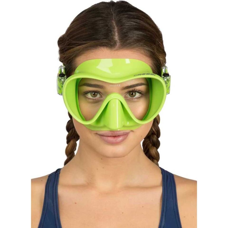 Cressi F1 Frameless Dalış Maskesi YETİŞKİN - LIME