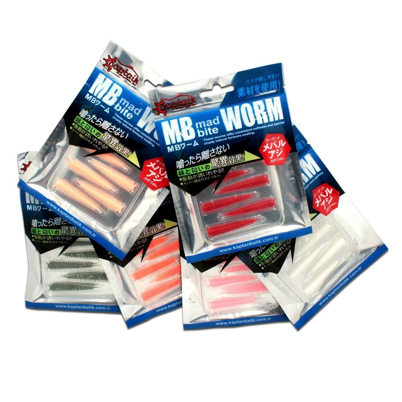 Captain 3518 Mad Bite Earth Worm 4 cm Aromalı LRF Silikon Yem 8li Set 007