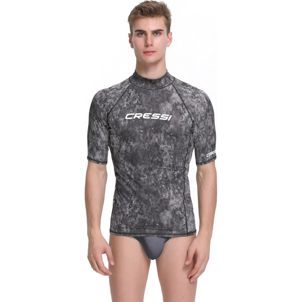 Cressi Rash Guard Man T-Shirt CAMO BLACK GREY - M - NO:3