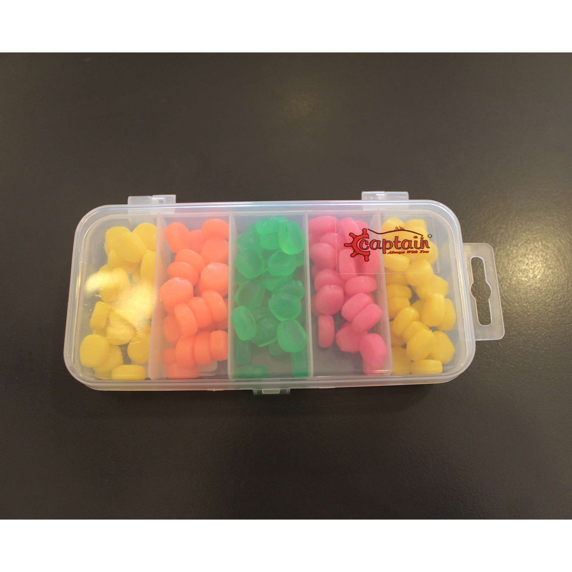 Captain 3496 Pop Corn Silikon Sazan Yemi 100lü Kutuda Color:Mix