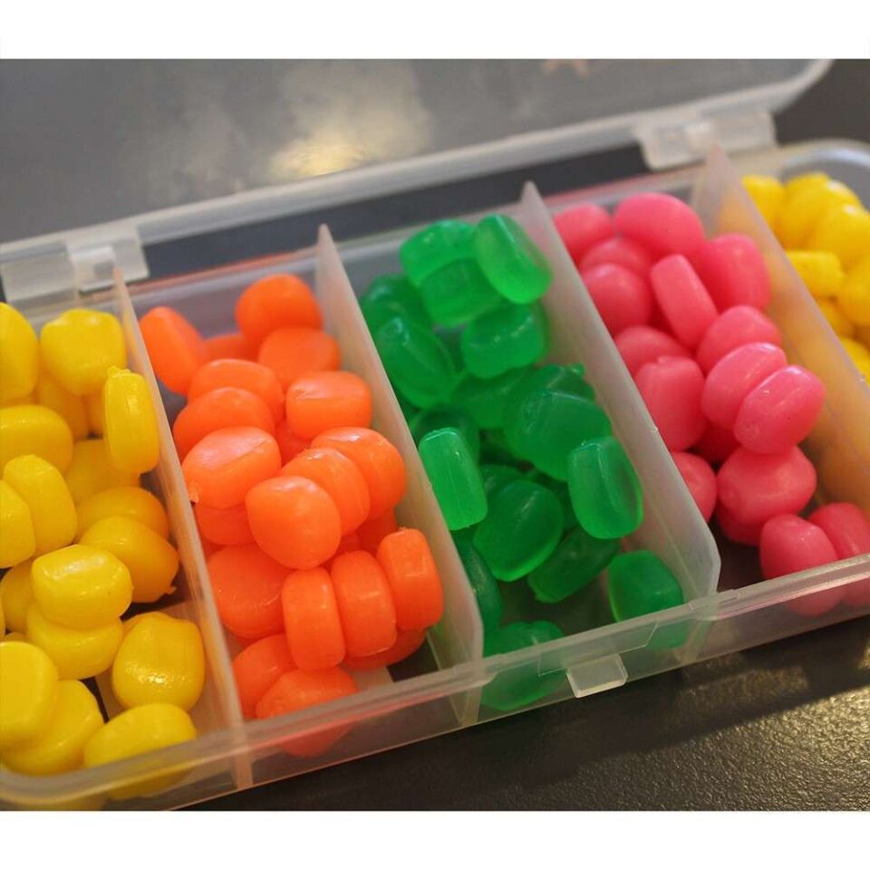 Captain 3496 Pop Corn Silikon Sazan Yemi 100lü Kutuda Color:Mix