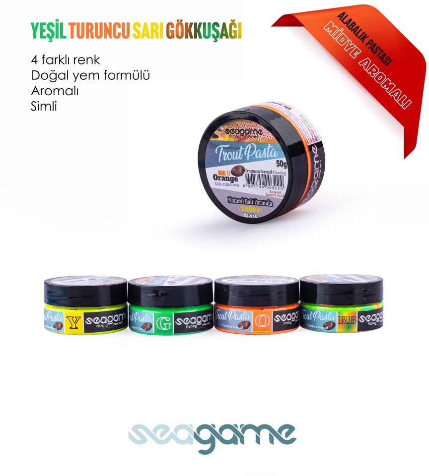SEAGAME TROUT PASTA ALABALIK HAMURU MİDYE TURUNCU 50G