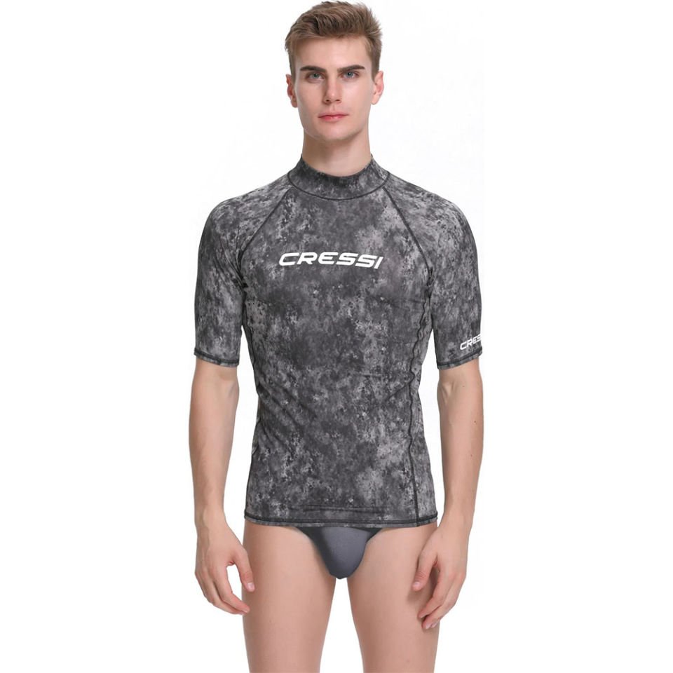 Cressi Rash Guard Man T-Shirt 2XL - NO:6 - CAMO BLACK GREY