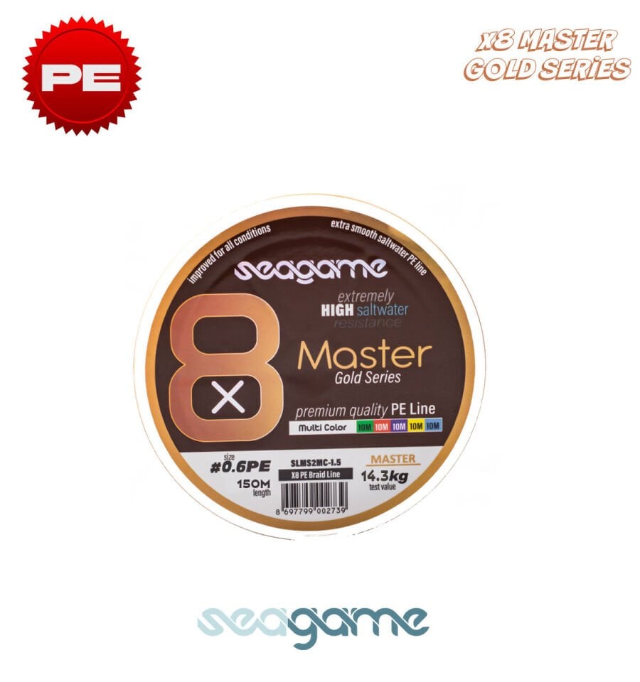 SEAGAME MASTER X8 PE 150M #0.12 MULTI COLOR