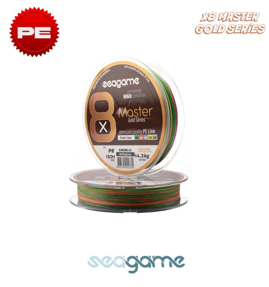 SEAGAME MASTER X8 PE 150M #0.12 MULTI COLOR