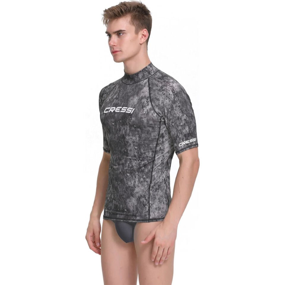 Cressi Rash Guard Man T-Shirt CAMO BLACK GREY - L - NO:4