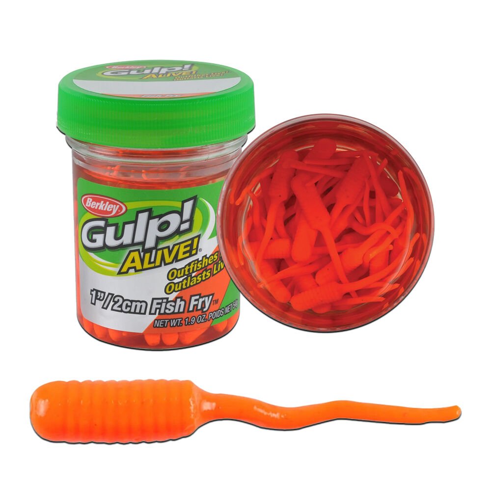 Berkley Gulp Alive Fish Fry FLUORESCENT ORANGE - 2CM