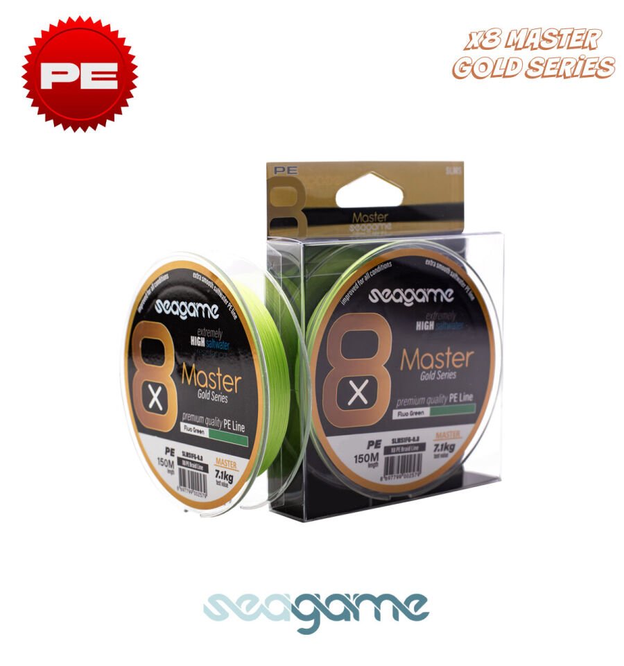 SEAGAME MASTER X8 PE 150M #0.16 FLUO GREEN