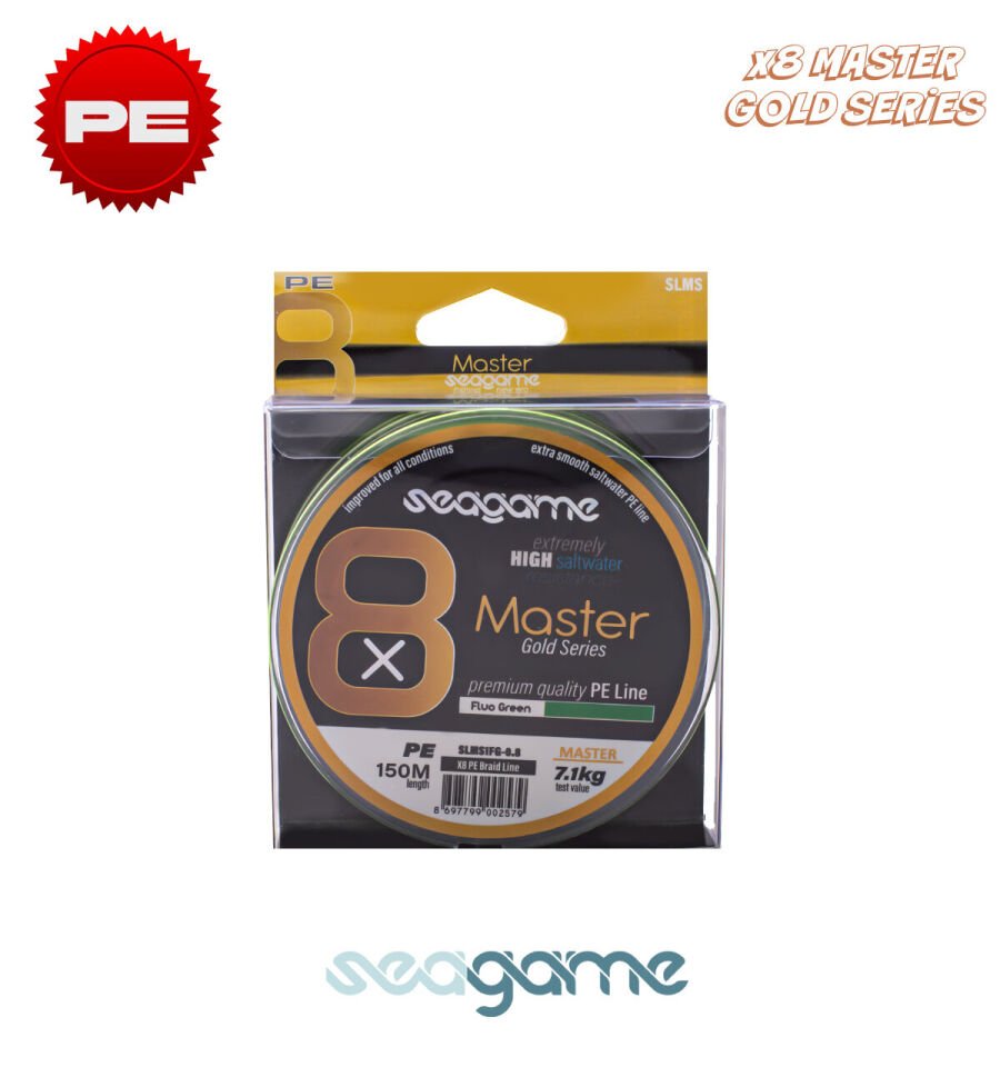 SEAGAME MASTER X8 PE 150M #0.18 FLUO GREEN