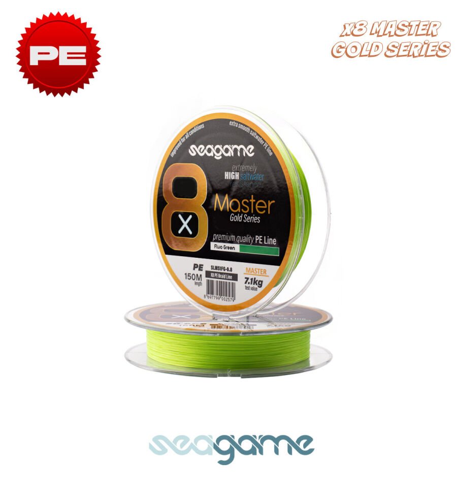 SEAGAME MASTER X8 PE 150M #0.20 FLUO GREEN