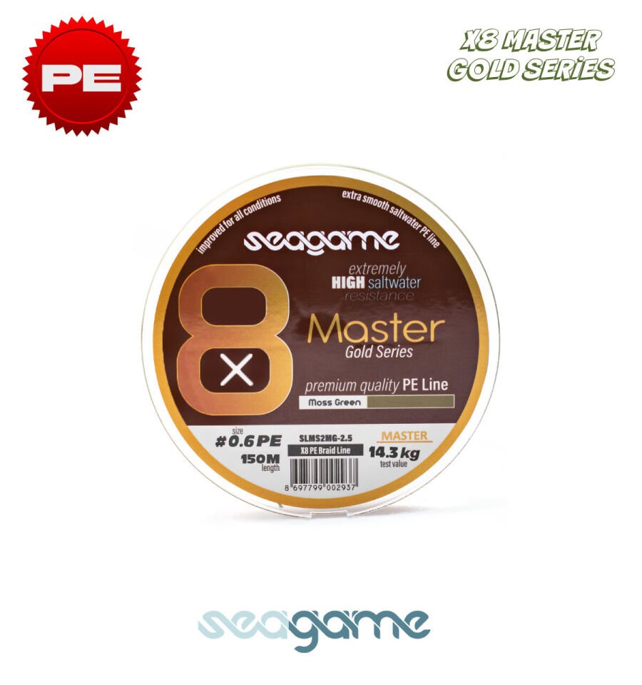 SEAGAME MASTER X8 PE 150M #0.12 MOSS GREEN