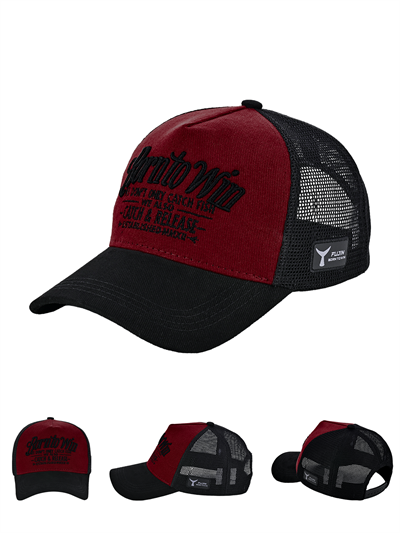Fujin BTW Trucker Şapka Black Burgundy
