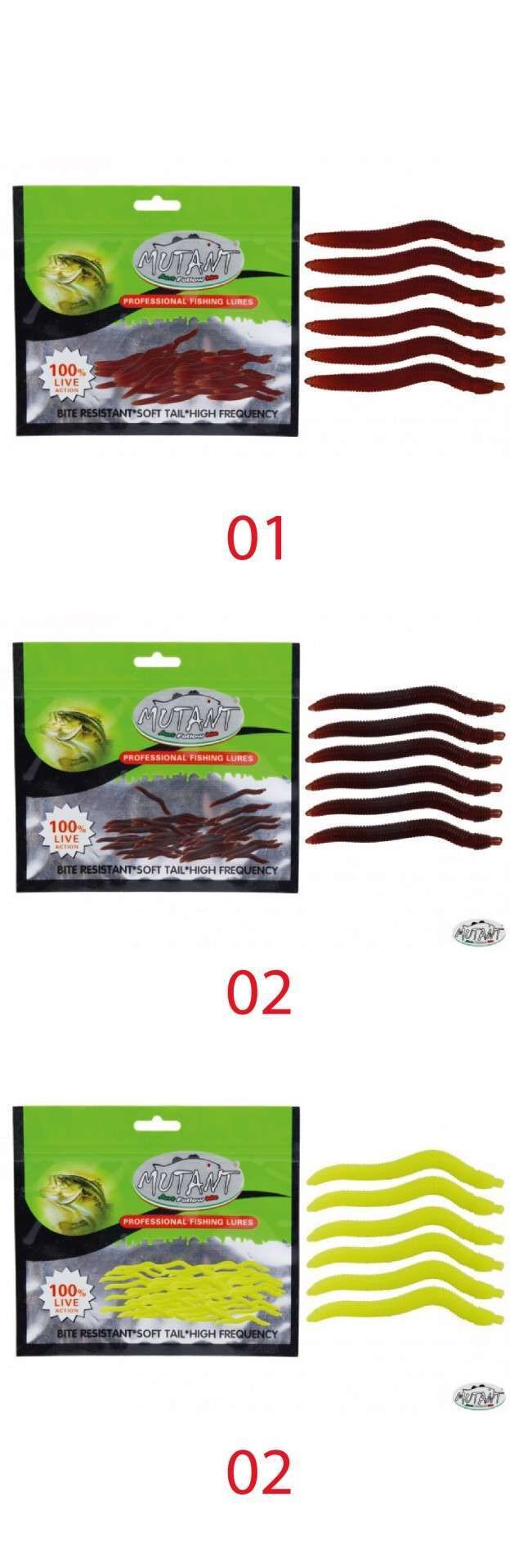 Mutant 3510 Ozmo Solucan 4cm Silikon Suni Yem 30lu Paket