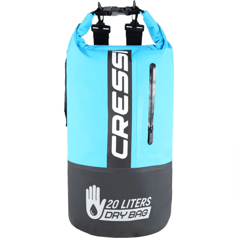 Cressi Premium Dry Bag 20L - BLACK - AZURE