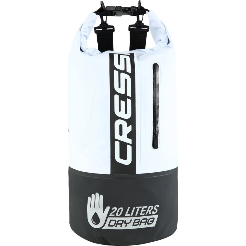 Cressi Premium Dry Bag 20L - BLACK - WHITE