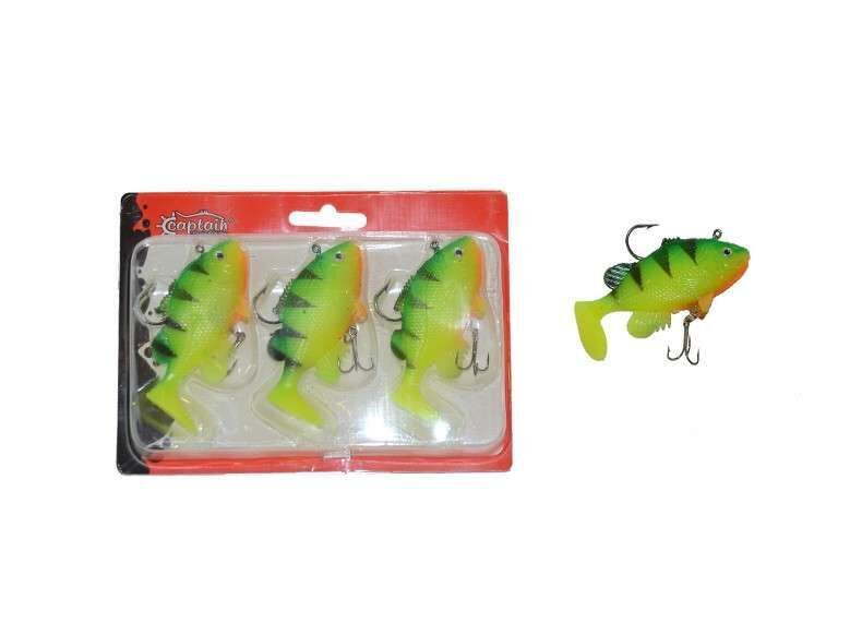 Captain 3563 Orient Soft 9cm Levrek Silikonu 3lü Set Suni Balık 5