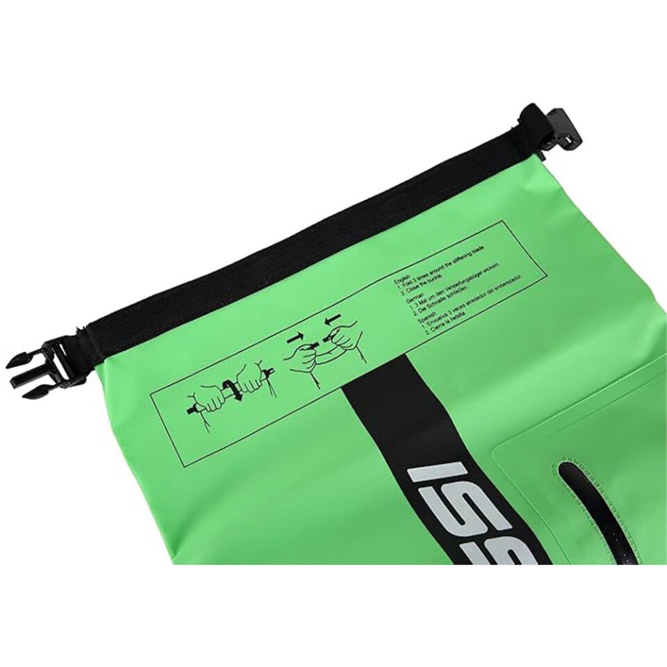 Cressi Premium Dry Bag 20L - BLACK - FLUO GREEN
