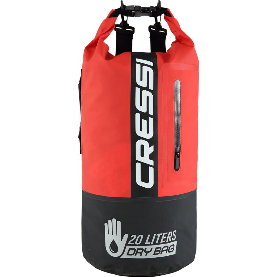 Cressi Premium Dry Bag BLACK - RED - 20L