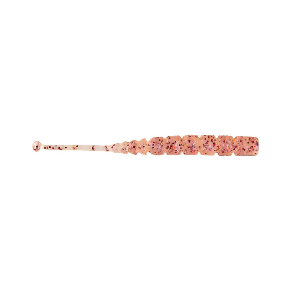 Mustad Aji Worm Ball Tail Silikon Kurt 5CM - 12Lİ - 010 - UV CL.RED GLITTER