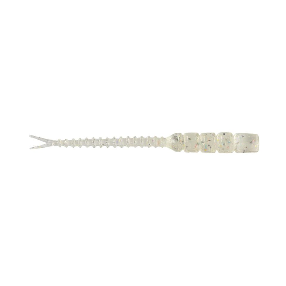 Mustad Aji Hellgramite Silikon Kurt 5CM - 12Lİ - 001 - CLEAR RBOW GLITTER