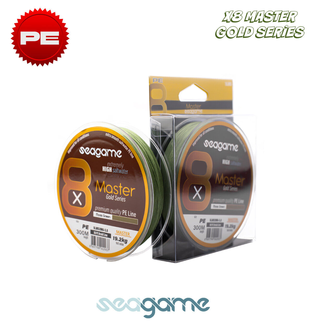 SEAGAME MASTER X8 PE 300M #0.12 MOSS GREEN