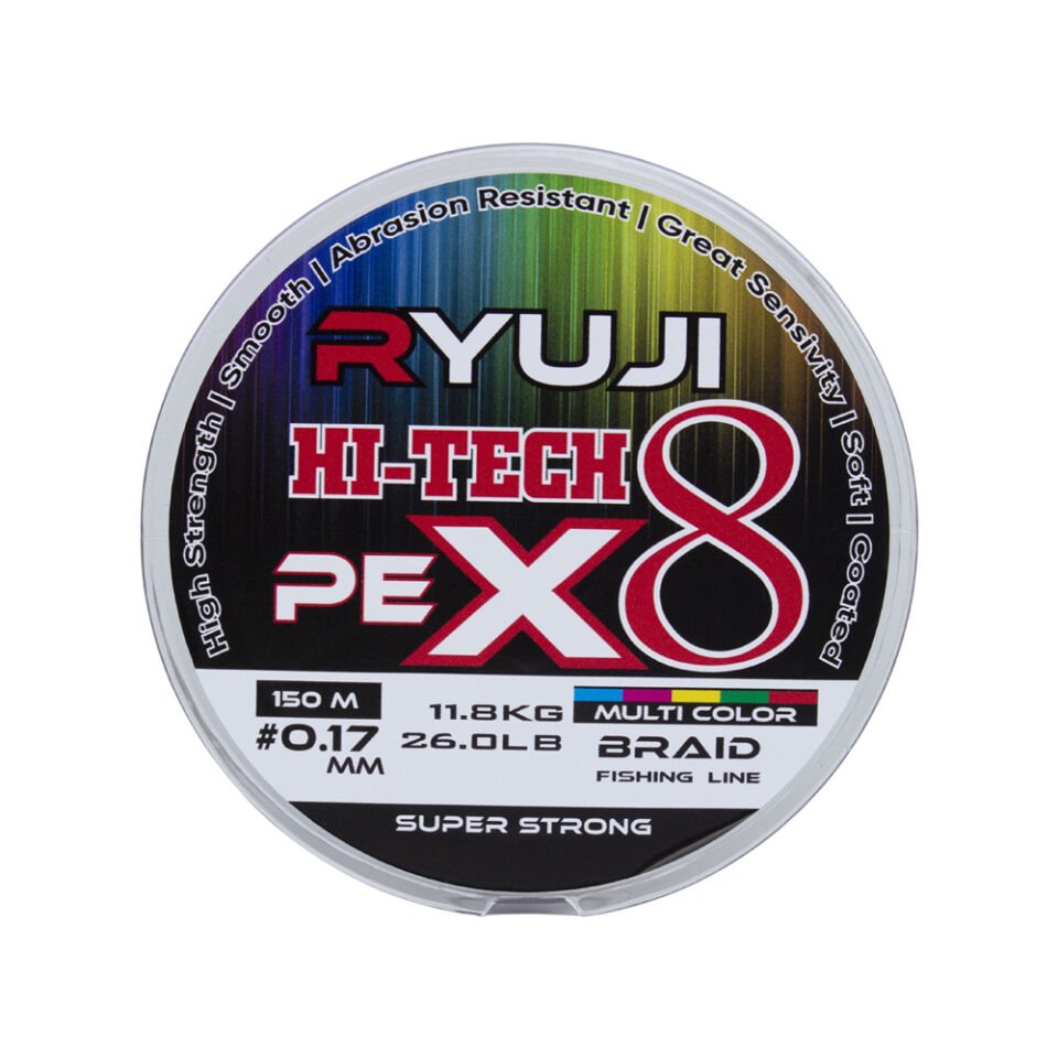 Ryuji Hi-Tech X8 150m 0.13mm Multi Color İp Misina