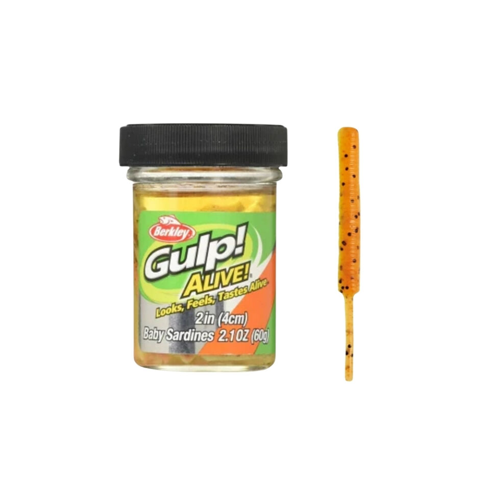 Berkley Gulp Alive Baby Sardine Sahte Yemi 4 CM 60 GR - ORANGE TİGER